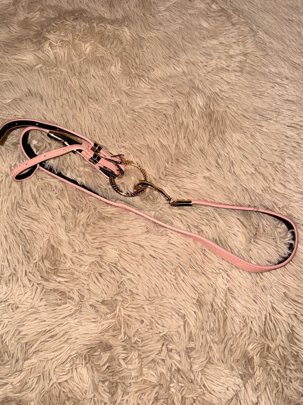 Delicate Pink Women's Chain Accent Belt